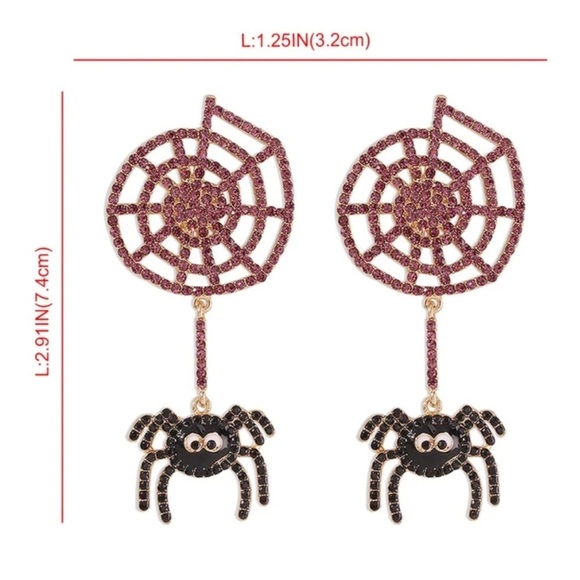 Louie Love Jewelry - Spider Halloween Earrings